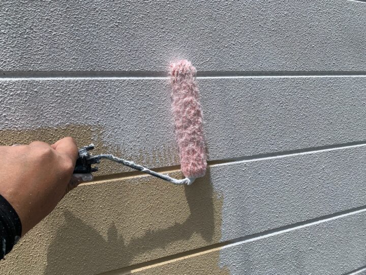 外壁下塗り　状況