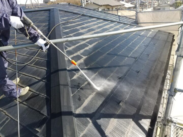 屋根　高圧水洗浄　